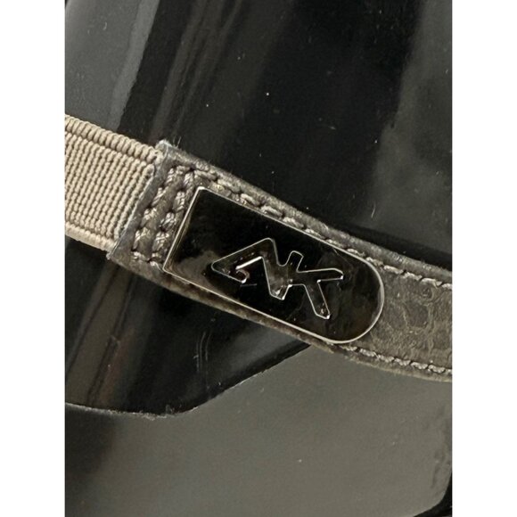 Anne Klein Makala Pewter Gray Wedge Sandals 7M Jewel Accents Ankle Strap - READ - Picture 10 of 15